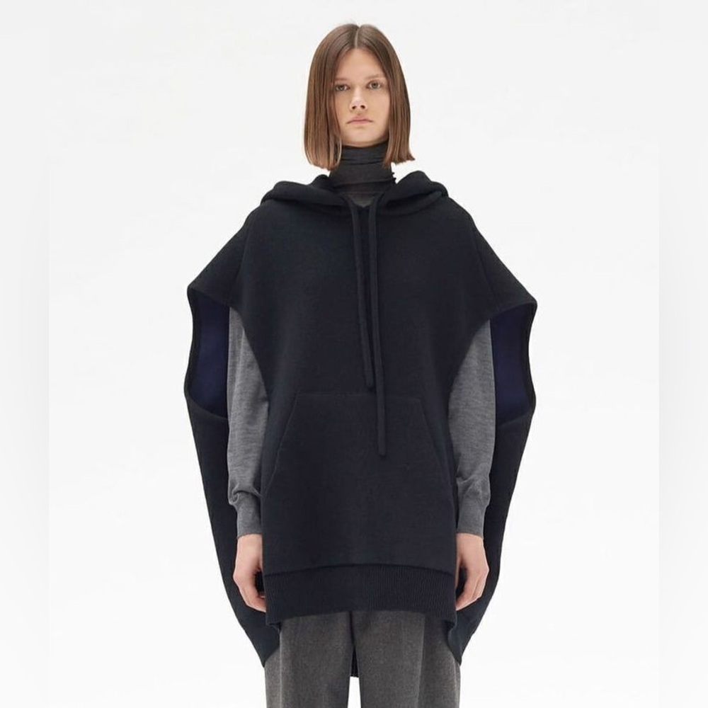 Celine | Black Sleeveless Hoodie Sweater